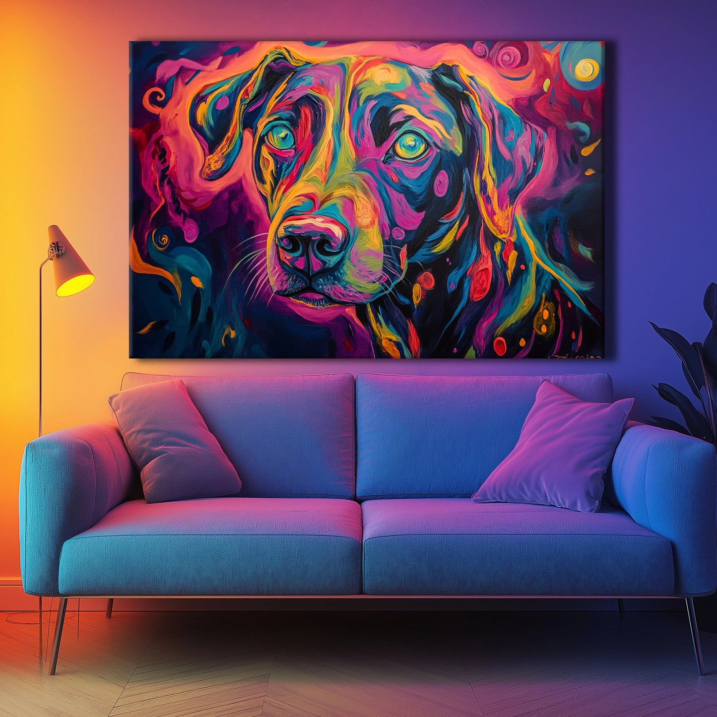 Acid Dog Canvas Print Robussi