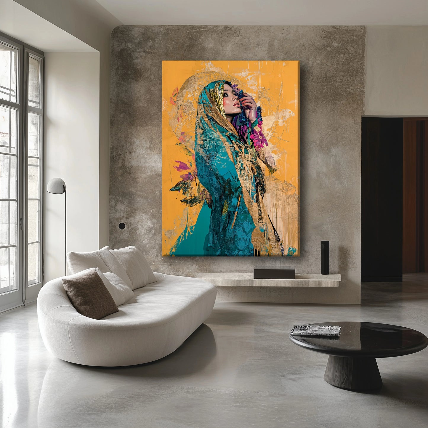 Arabic Flower Canvas Print Robussi