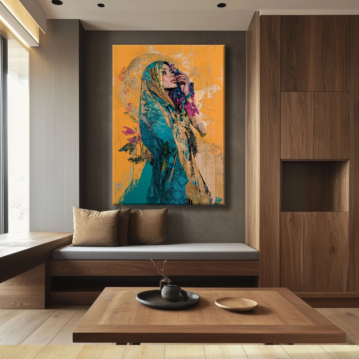 Arabic Flower Canvas Print Robussi