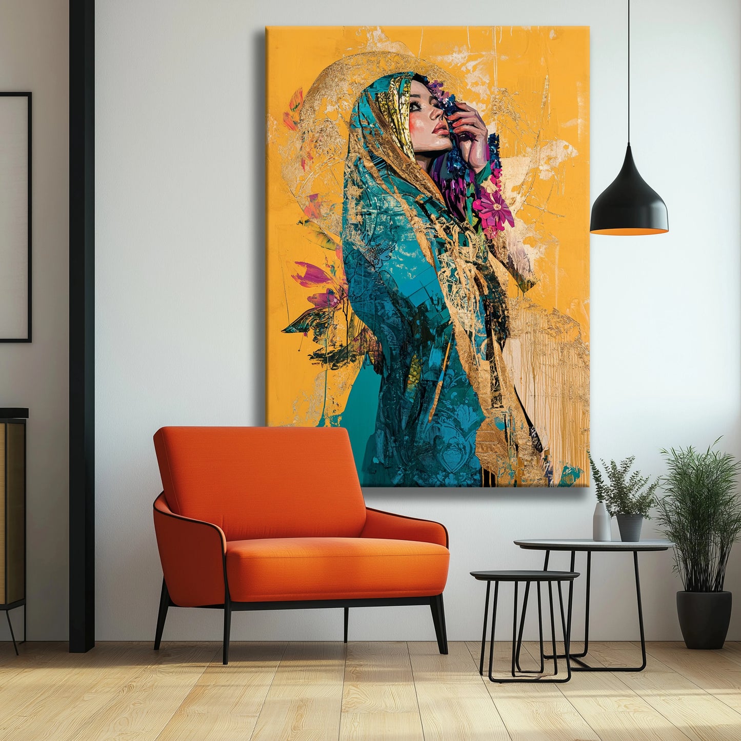 Arabic Flower Canvas Print Robussi