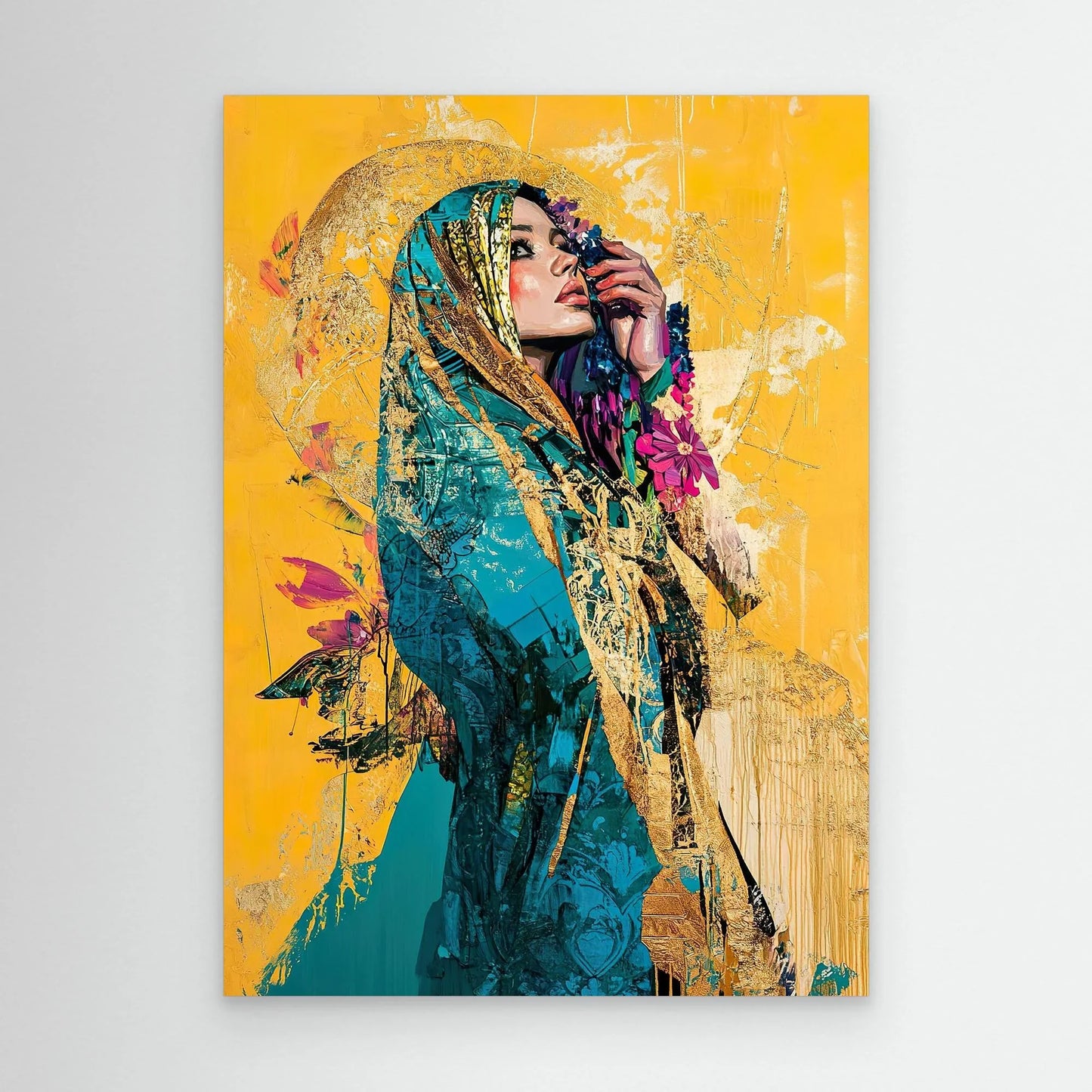 Arabic Flower Canvas Print Robussi