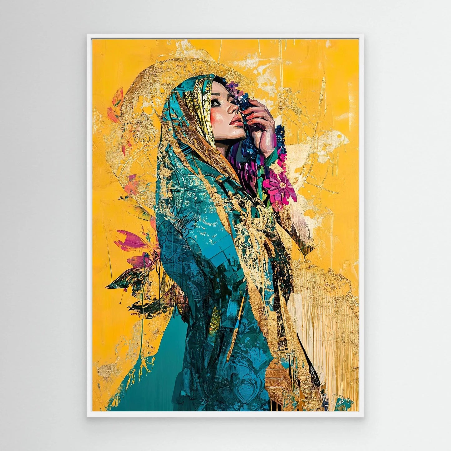 Arabic Flower Canvas Print Robussi