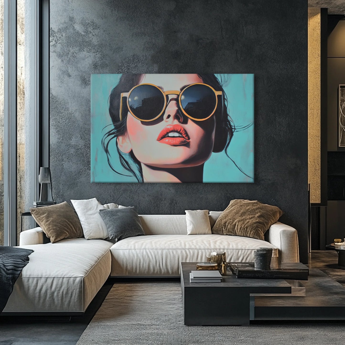 Beach Lady Canvas Print Robussi