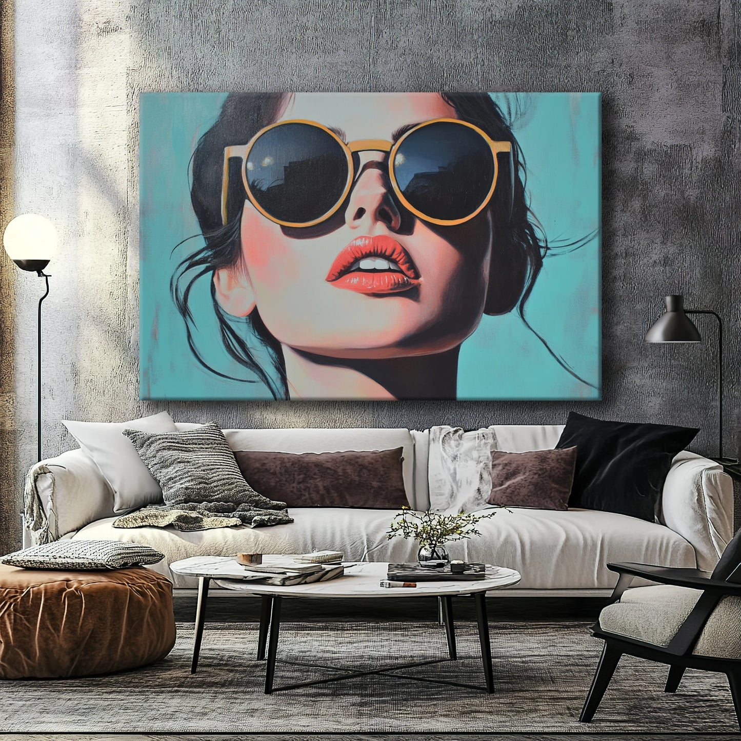 Beach Lady Canvas Print Robussi