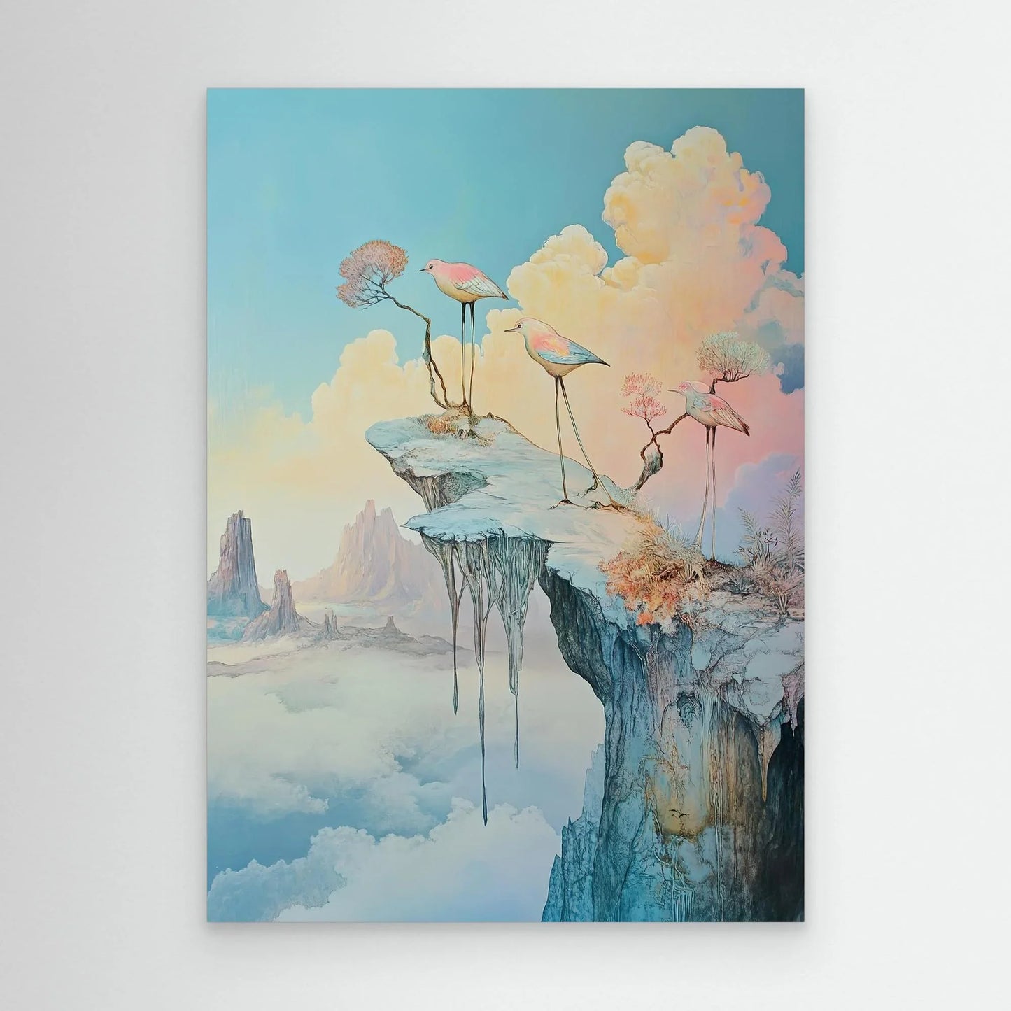 Birds of the Cliff Canvas Print Robussi