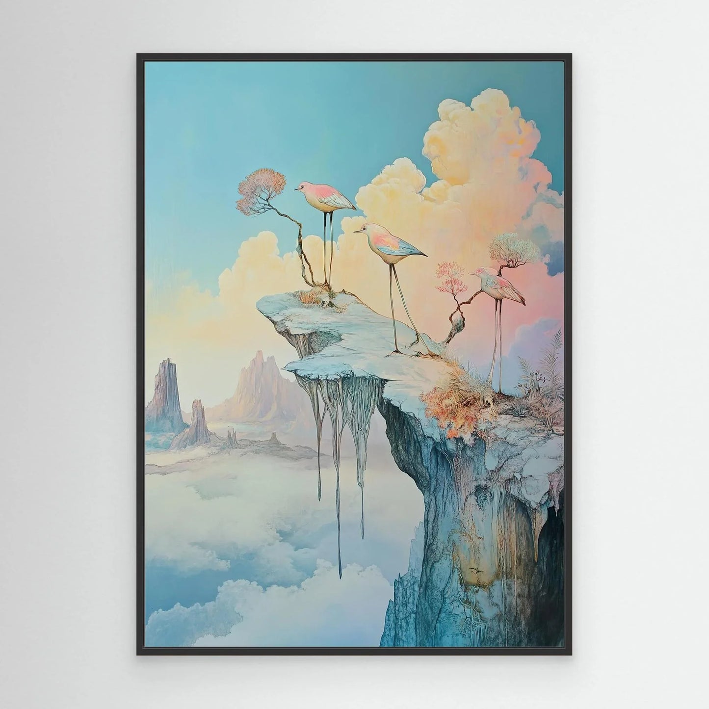 Birds of the Cliff Canvas Print Robussi