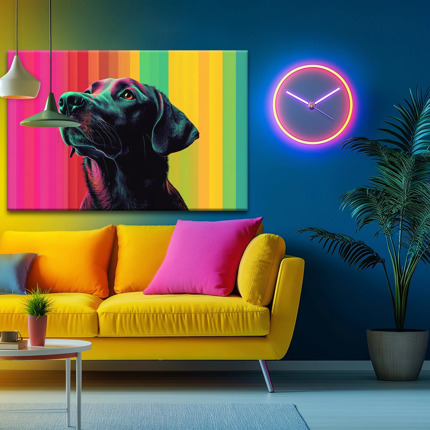 Black and Bright Canvas Print Robussi