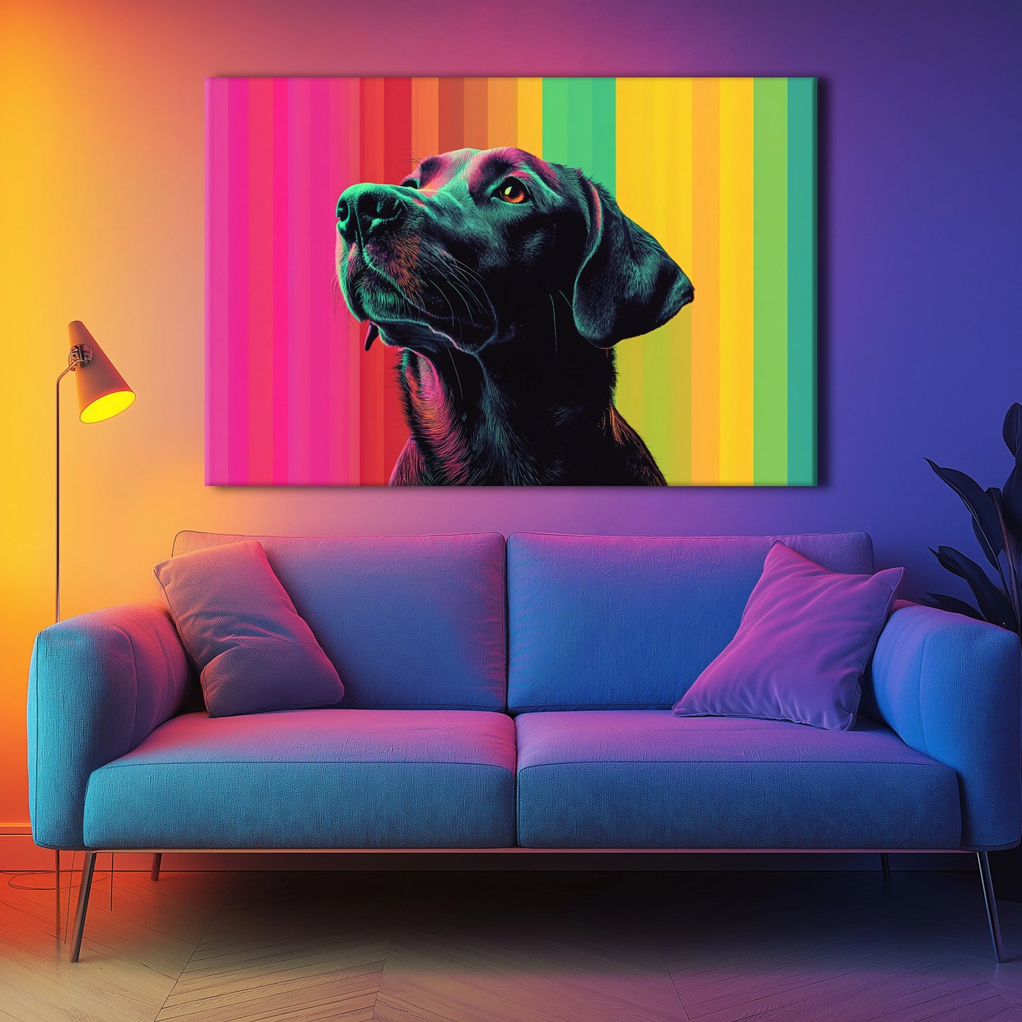 Black and Bright Canvas Print Robussi