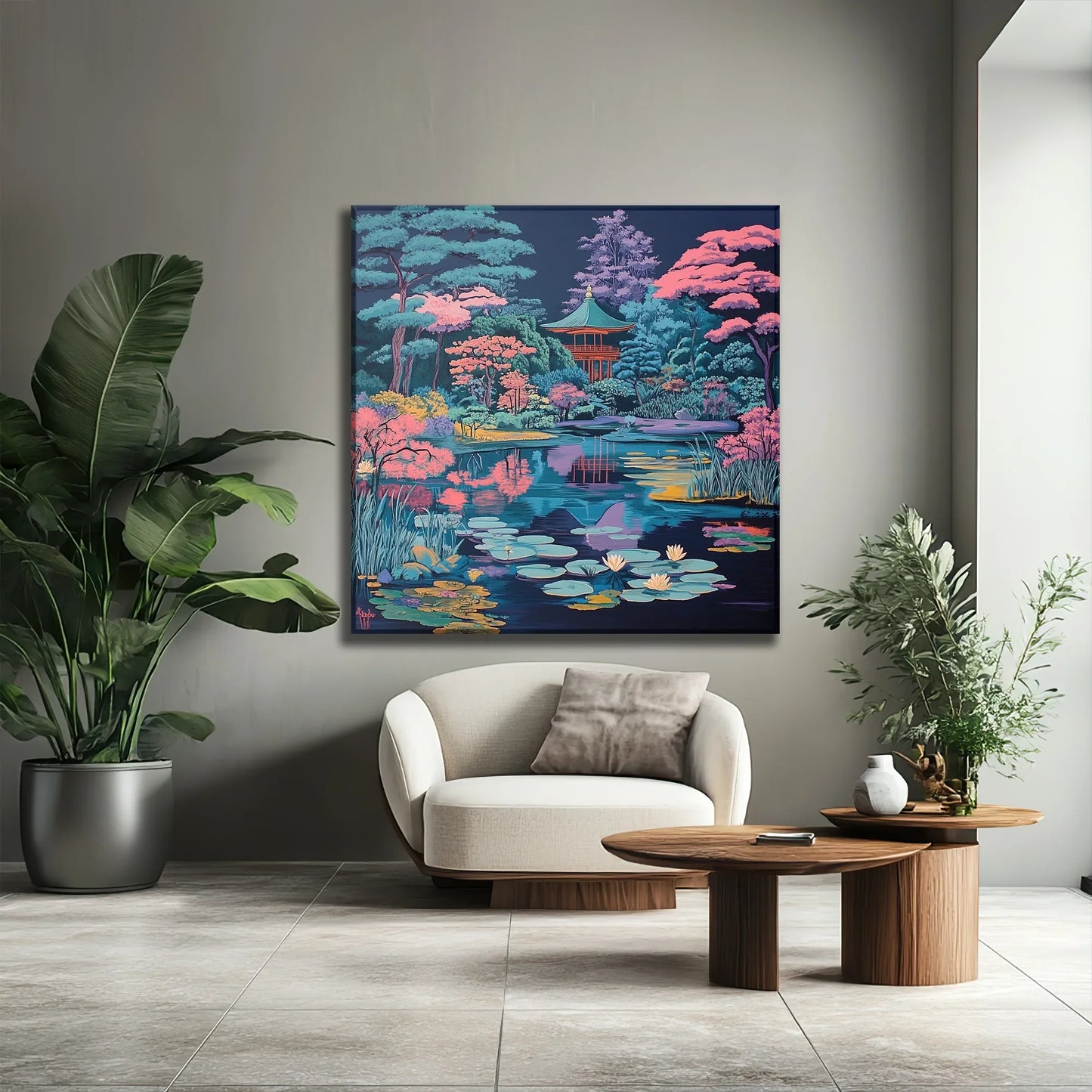 Blue Forest Canvas Print Robussi