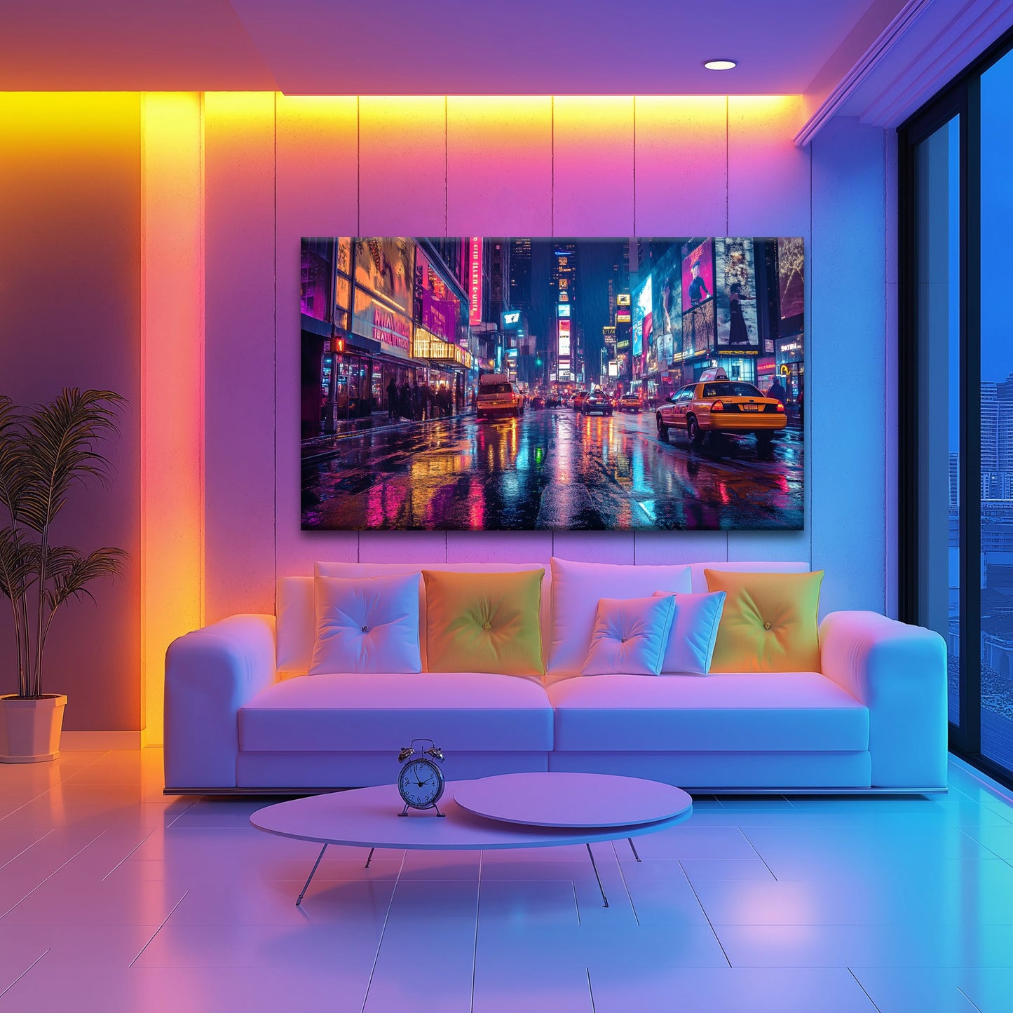 Busy City Canvas Print Robussi
