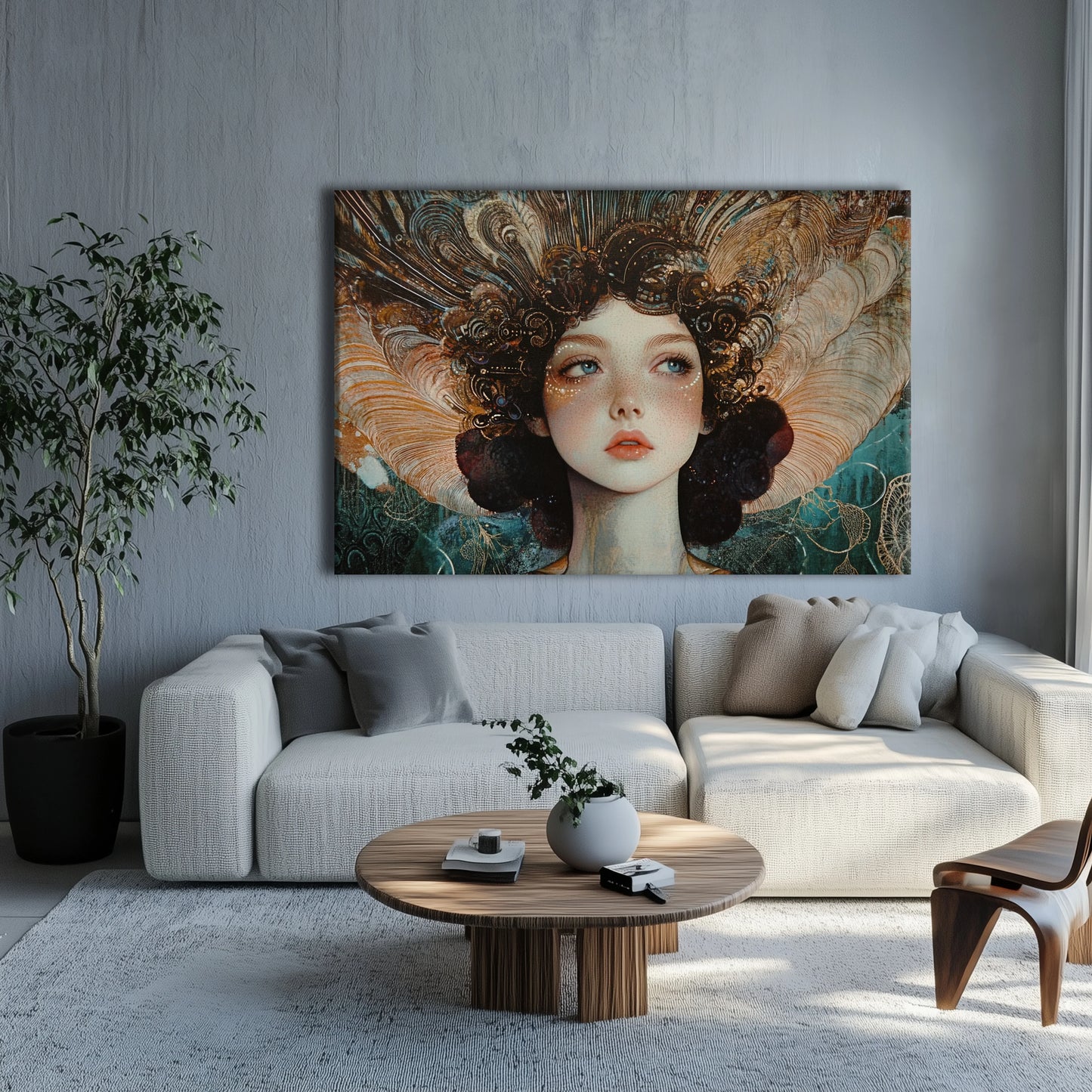 Butterfly Girl Canvas Print Robussi