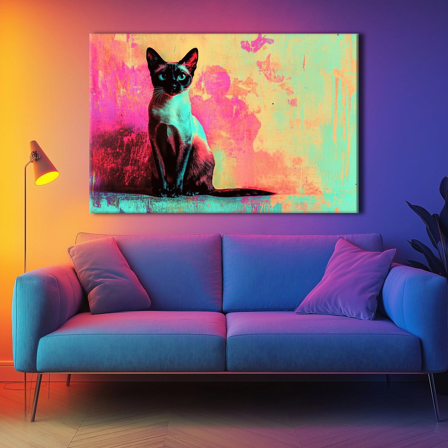 Colorful Wall Canvas Print Robussi