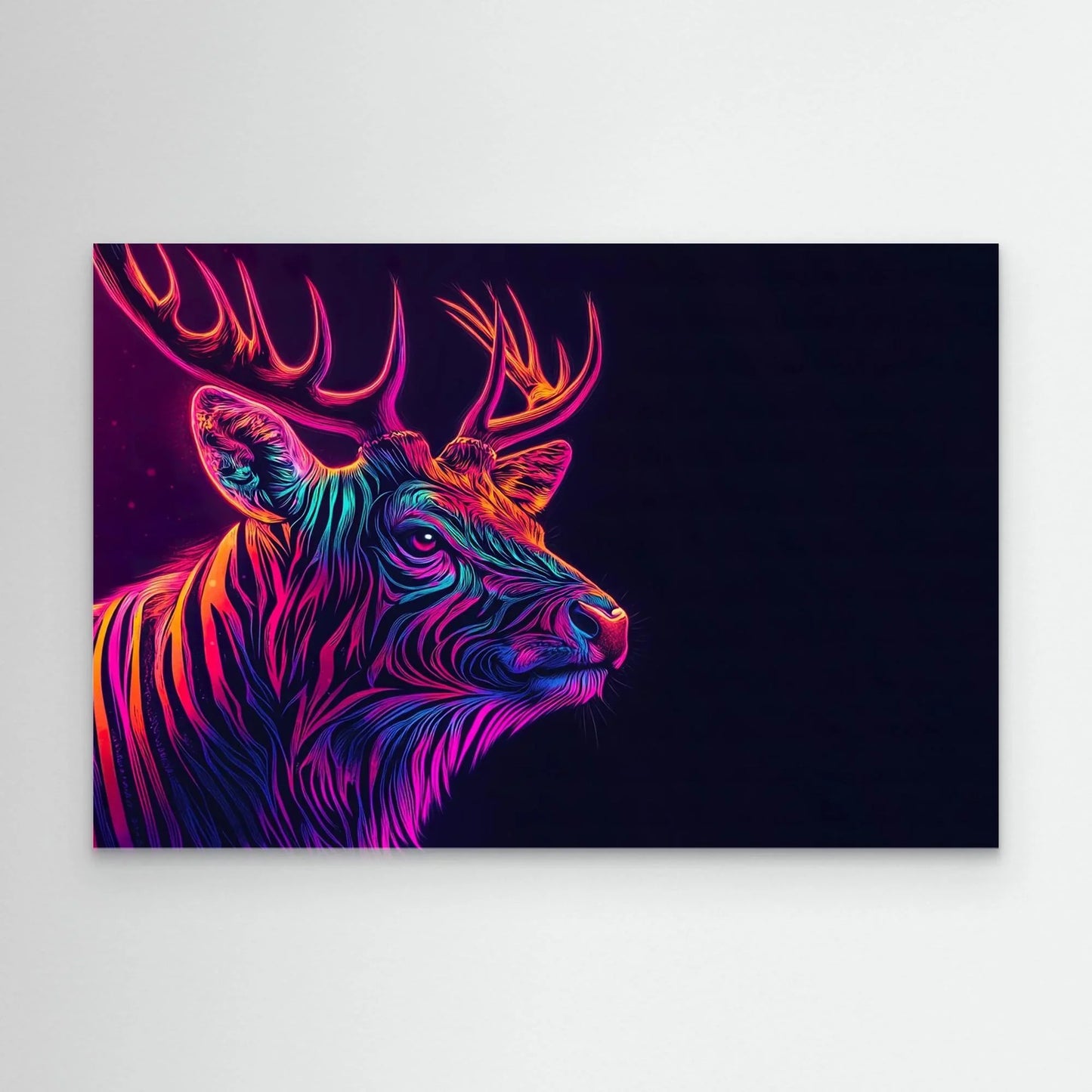 Colour Deer Canvas Print Robussi