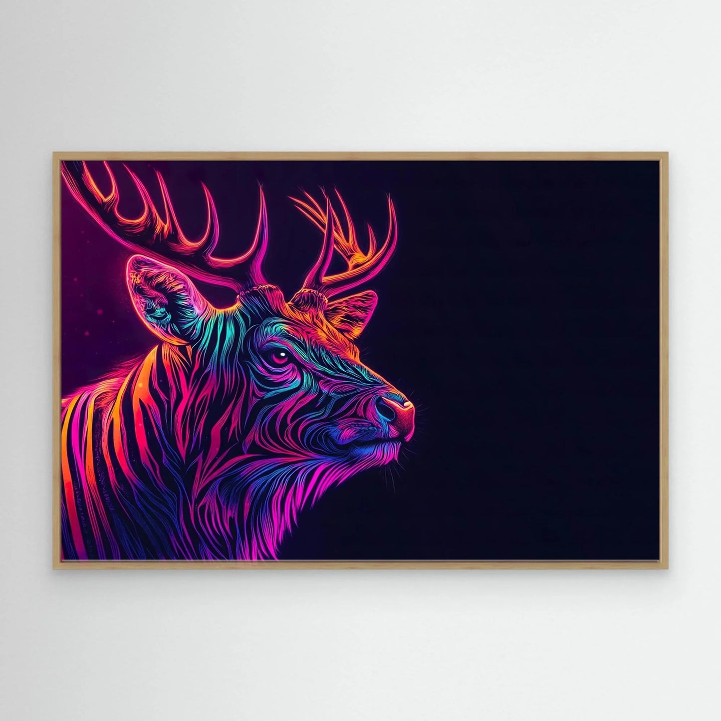 Colour Deer Canvas Print Robussi