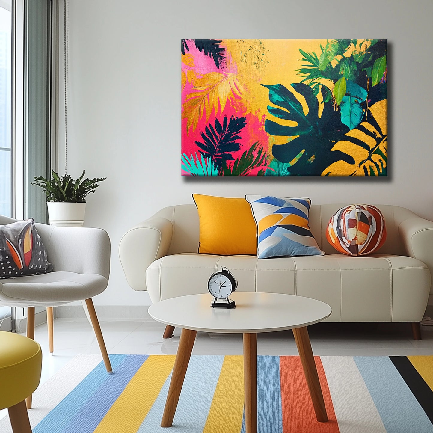Colour Jungle Canvas Print Robussi