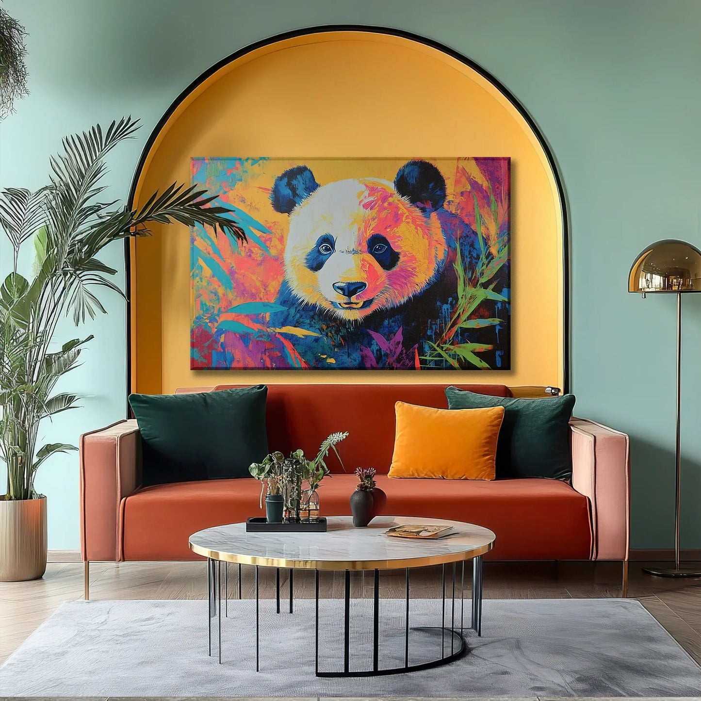 Colour Panda Canvas Print Robussi