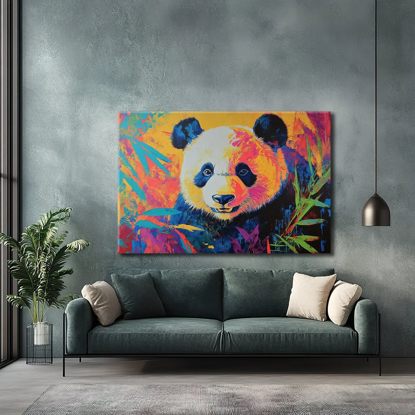 Colour Panda Canvas Print Robussi