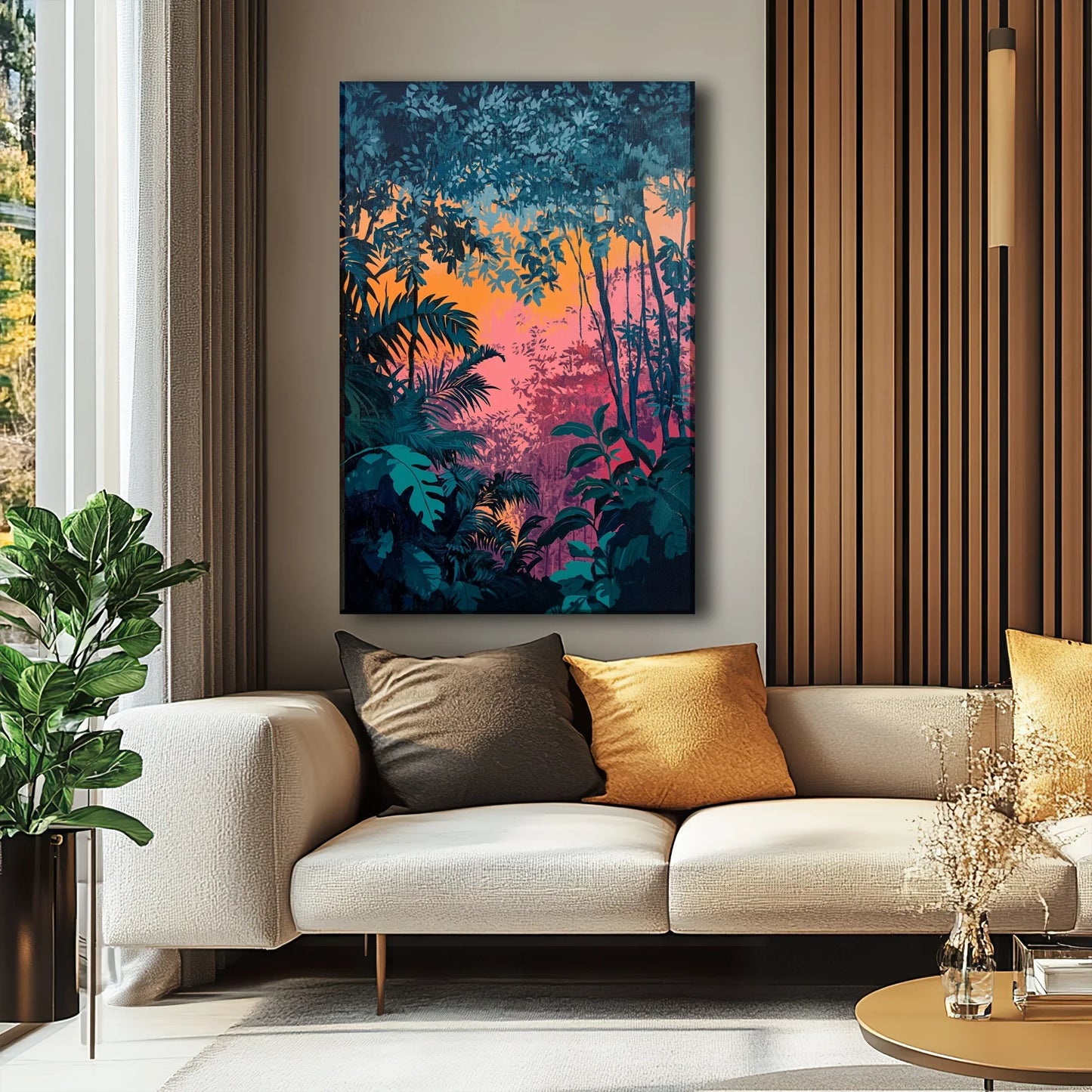 Dawn in the Jungle Canvas Print Robussi