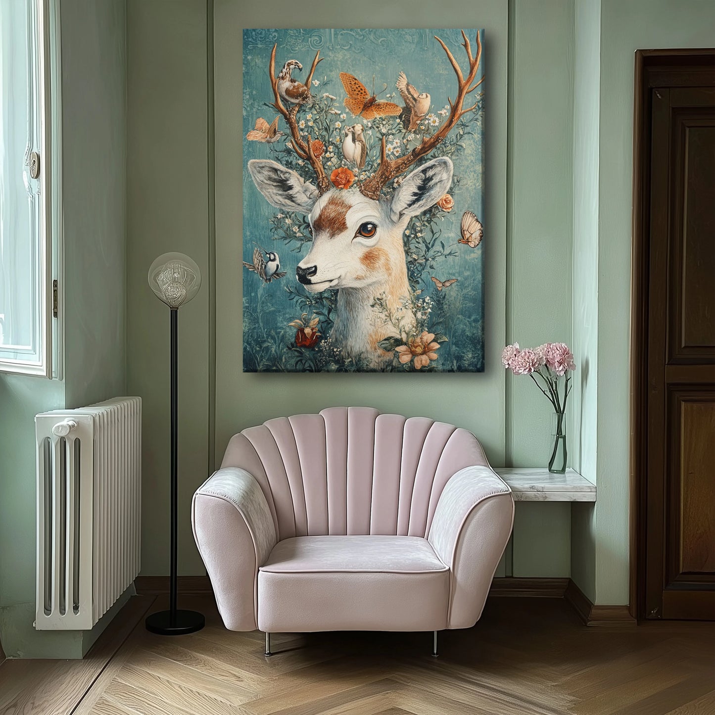Deer Mother Canvas Print Robussi