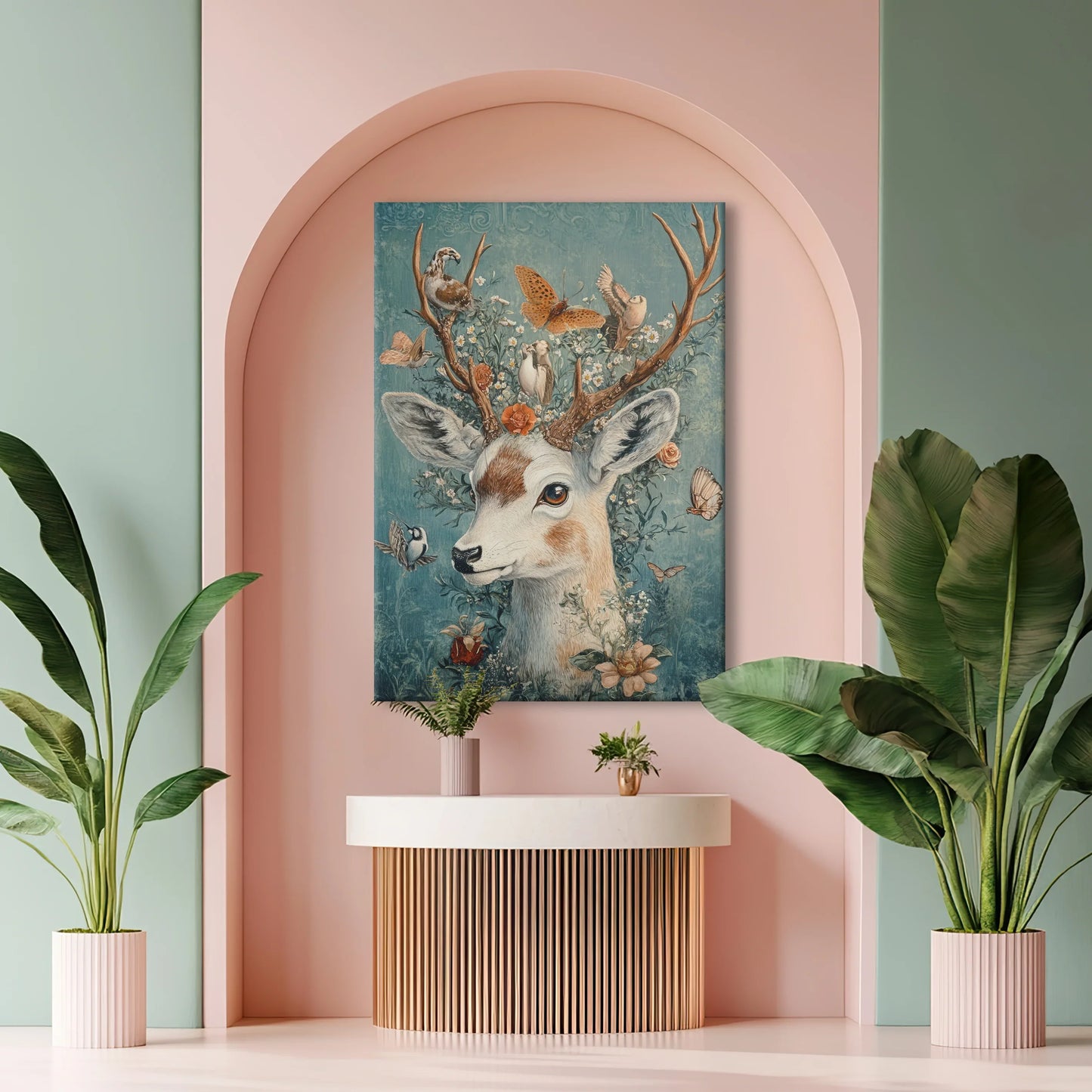 Deer Mother Canvas Print Robussi