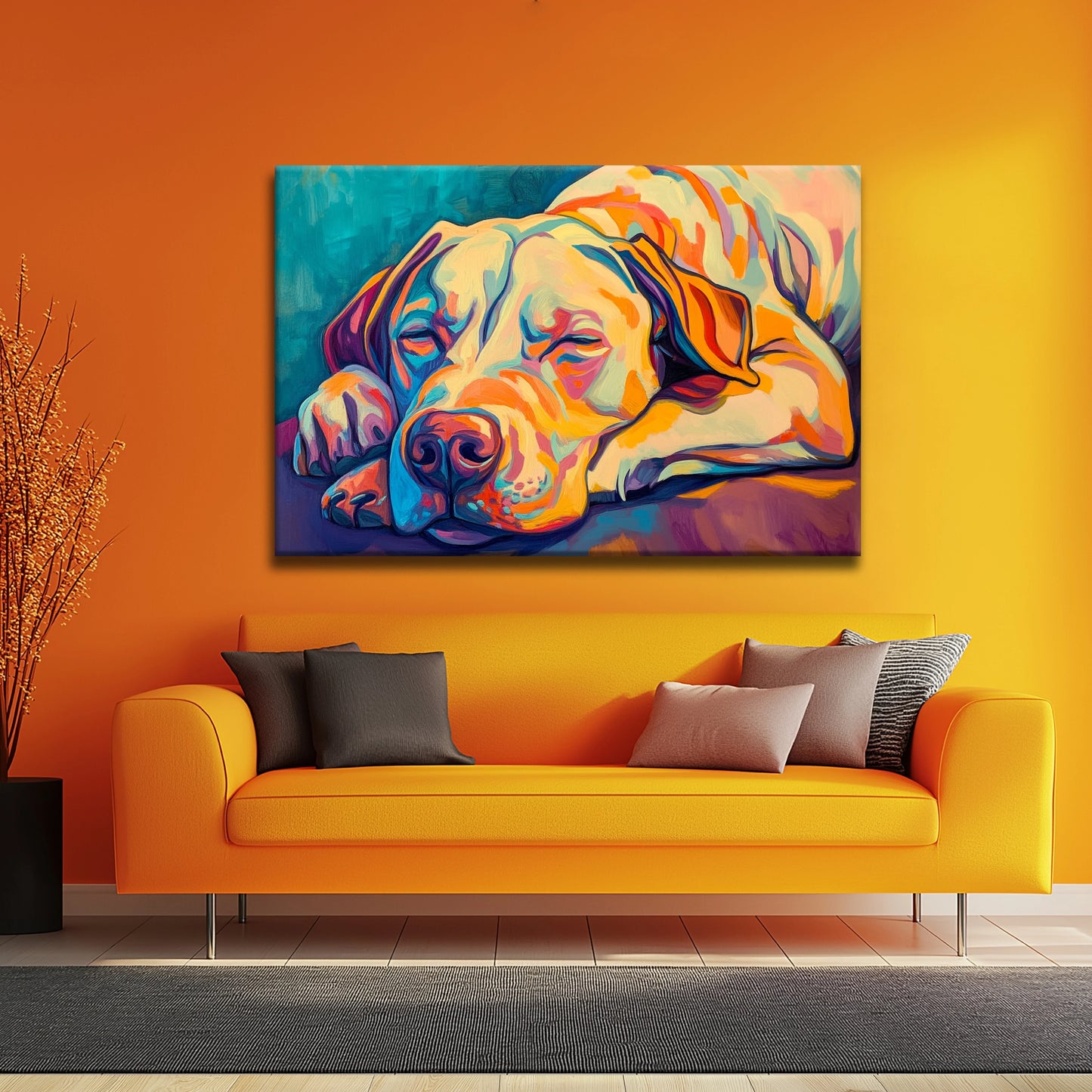 Dreaming Dog Canvas Print Robussi