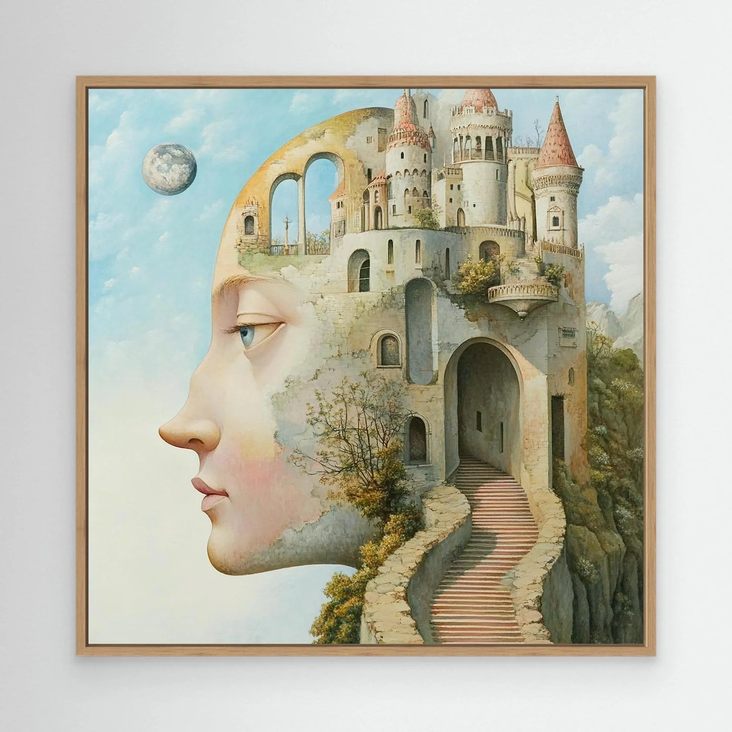 Face Castle Canvas Print Robussi