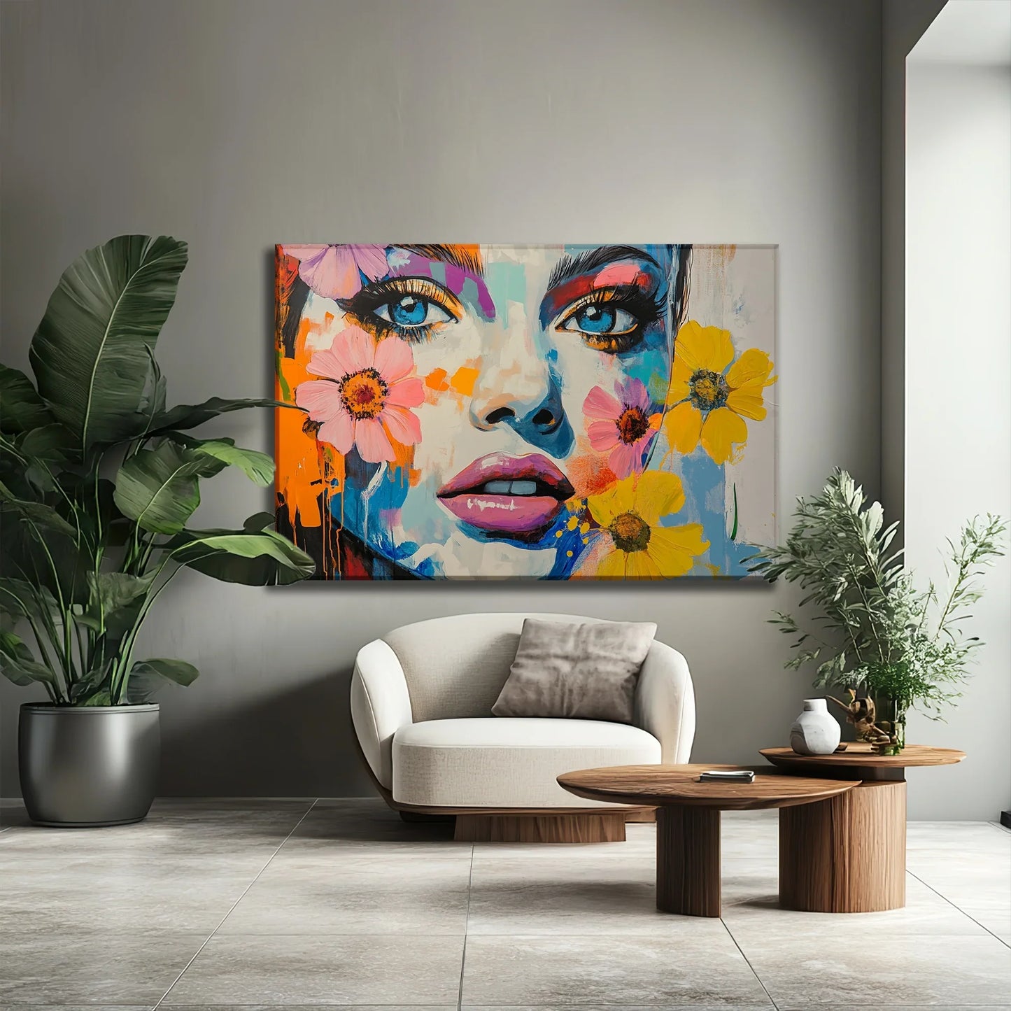 Flower Lady Canvas Print Robussi