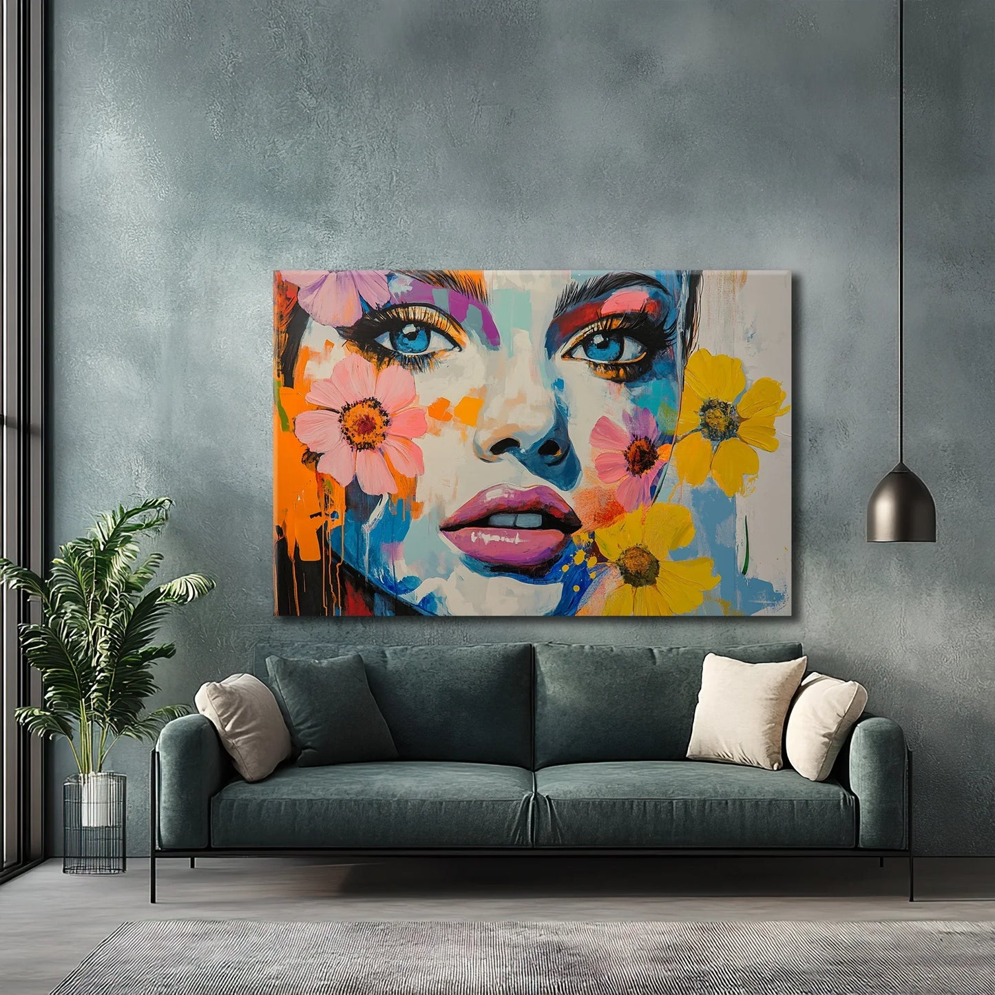 Flower Lady Canvas Print Robussi