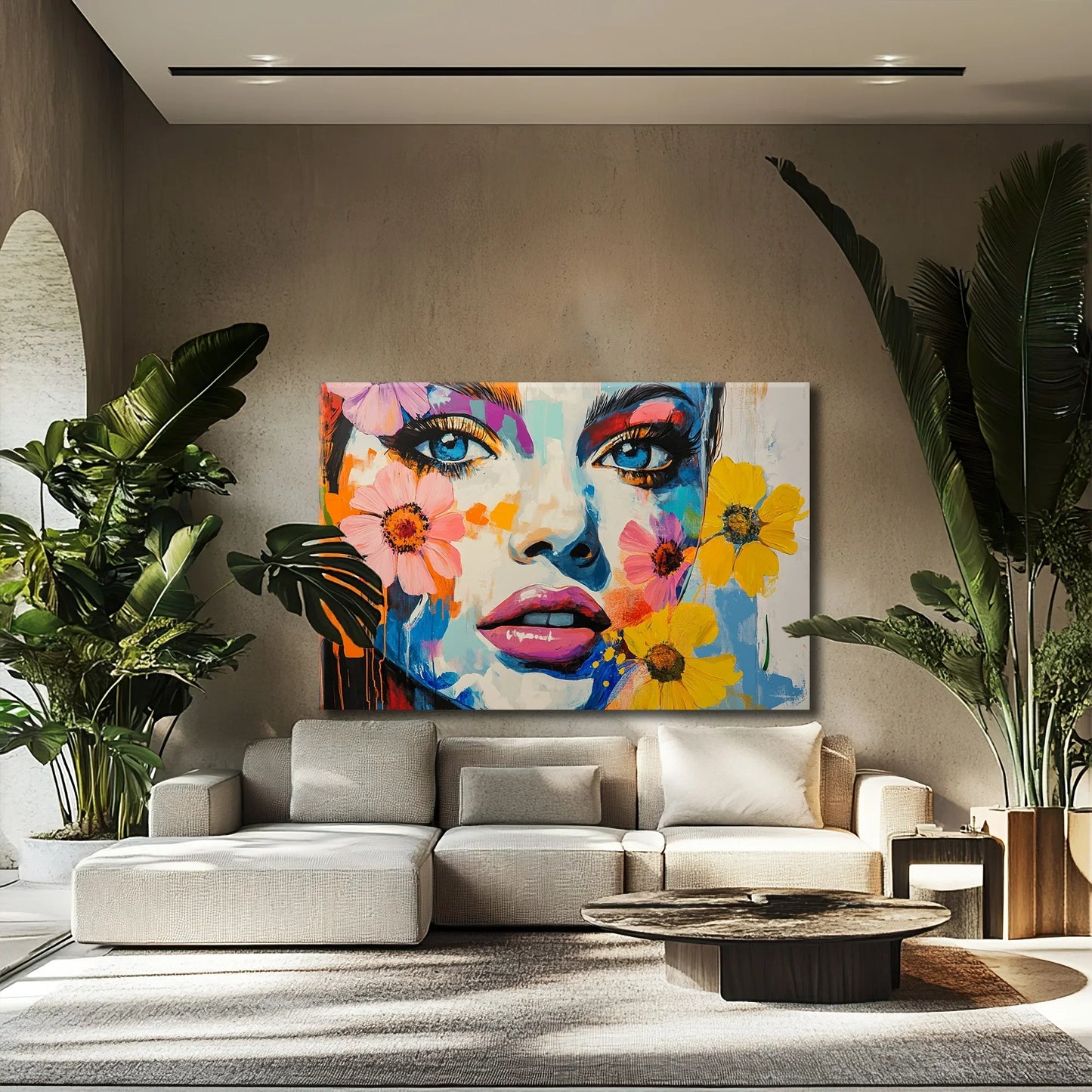 Flower Lady Canvas Print Robussi