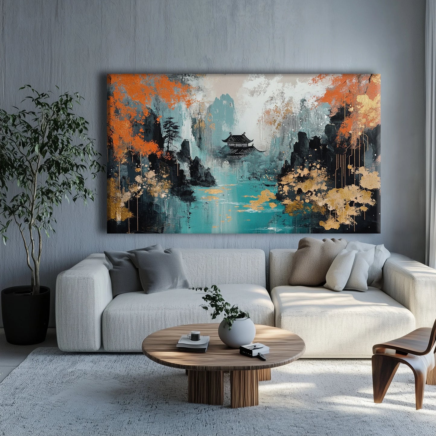 Golden Forest Canvas Print Robussi