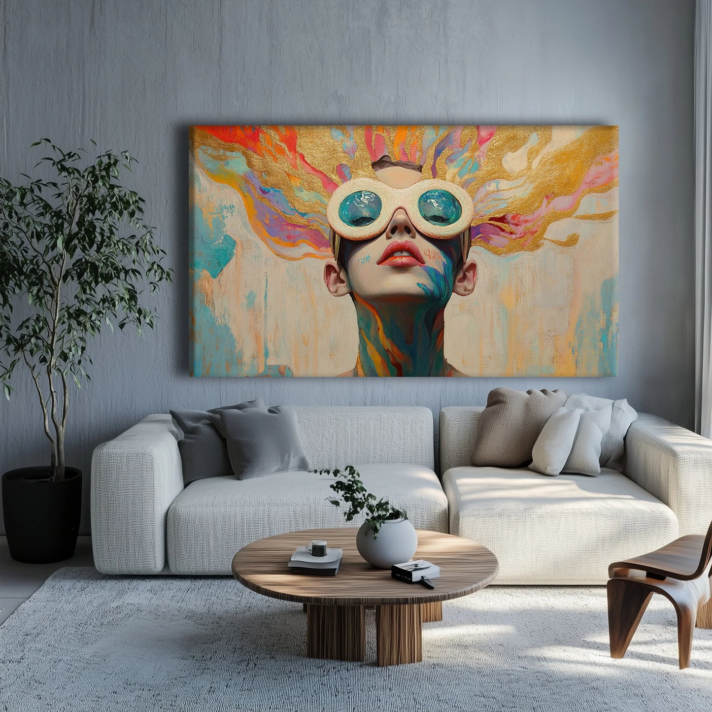 Golden Hair Canvas Print Robussi