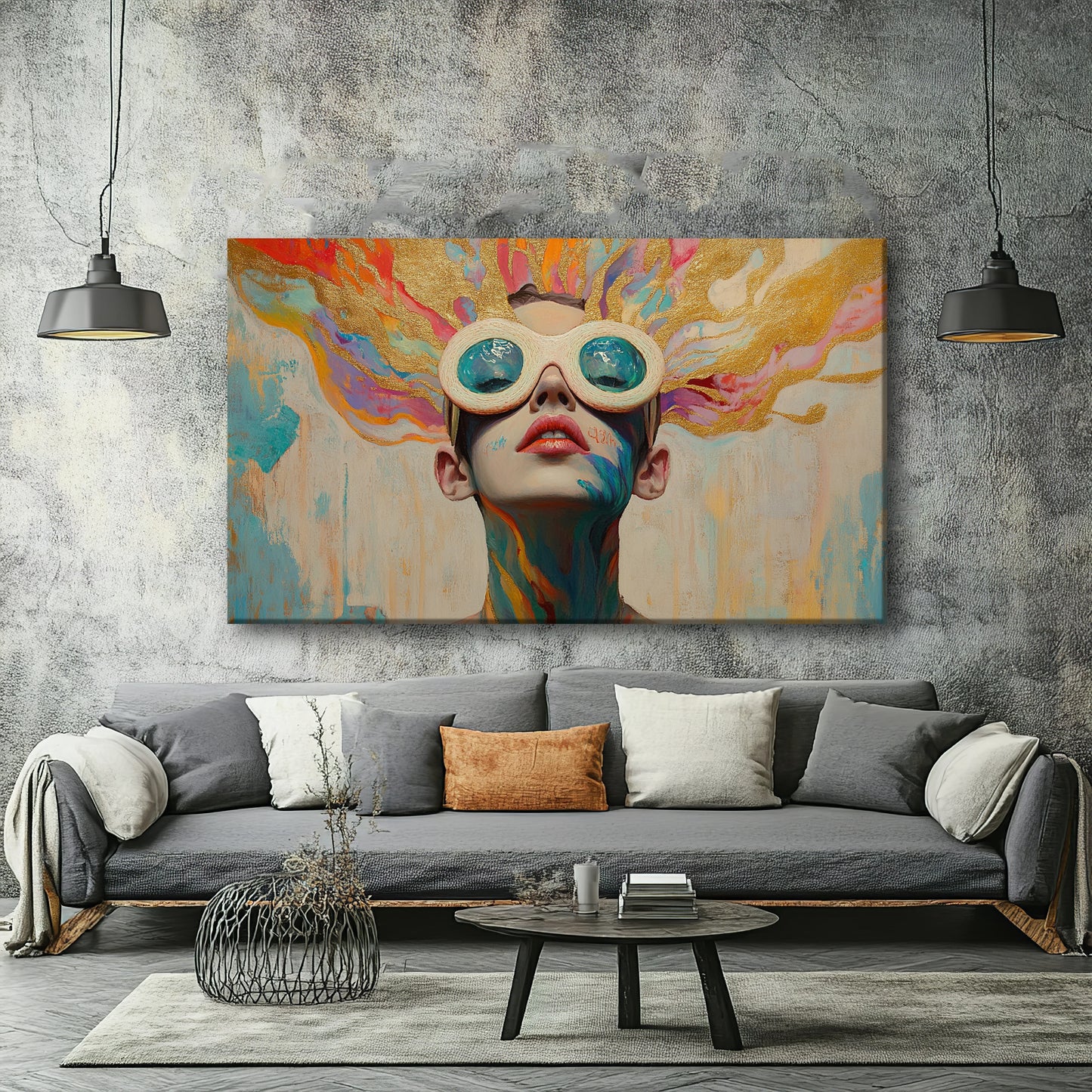 Golden Hair Canvas Print Robussi