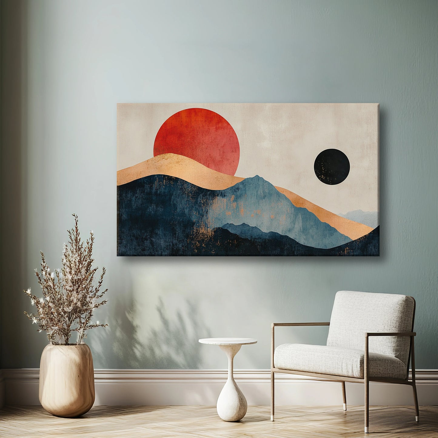 Golden Mountain Canvas Print Robussi