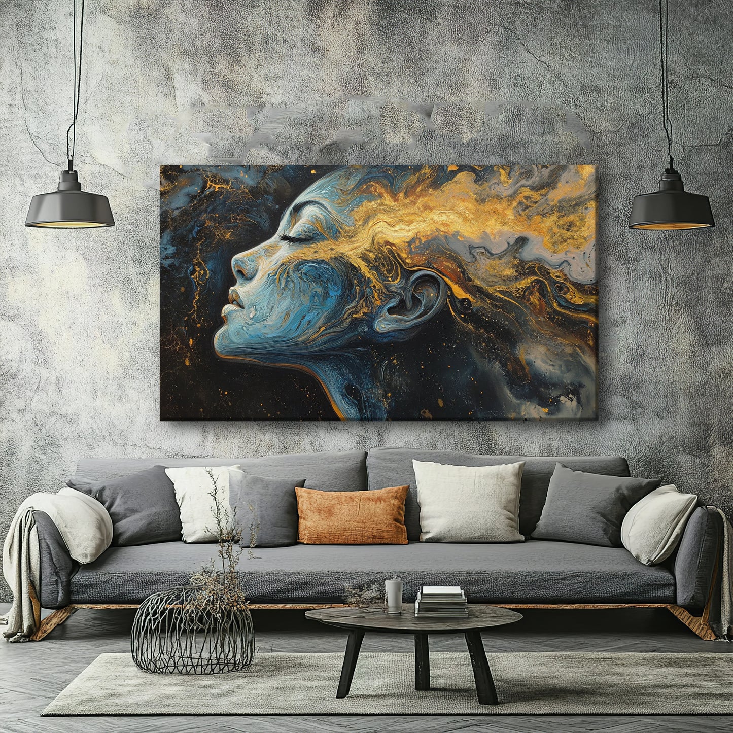 Golden Scars Canvas Print Robussi