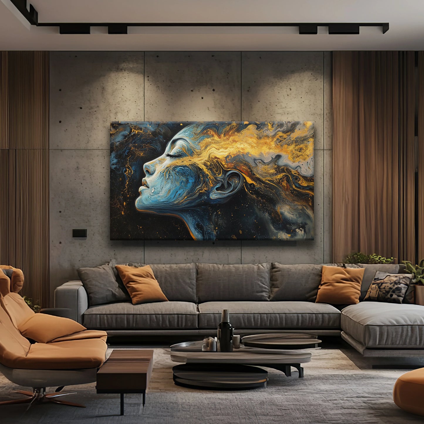 Golden Scars Canvas Print Robussi