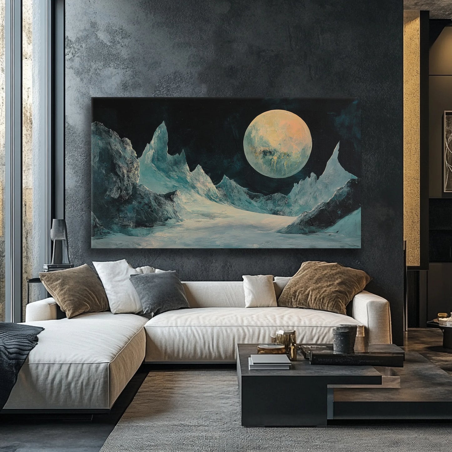 Ice Moon Canvas Print Robussi