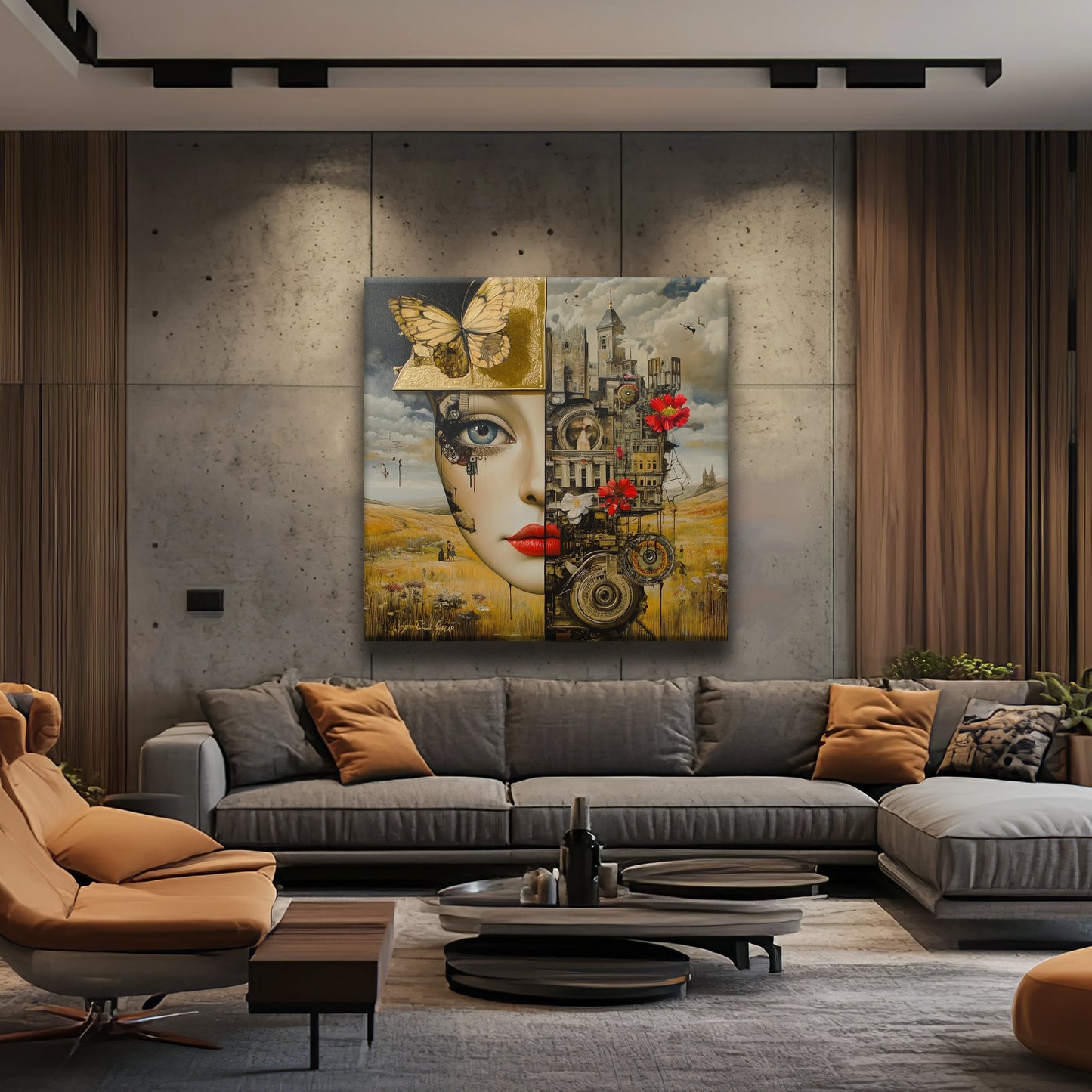 Machine City Canvas Print Robussi
