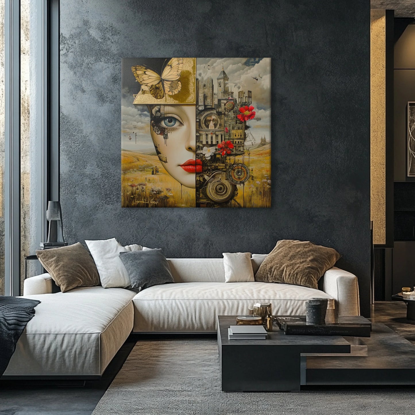 Machine City Canvas Print Robussi