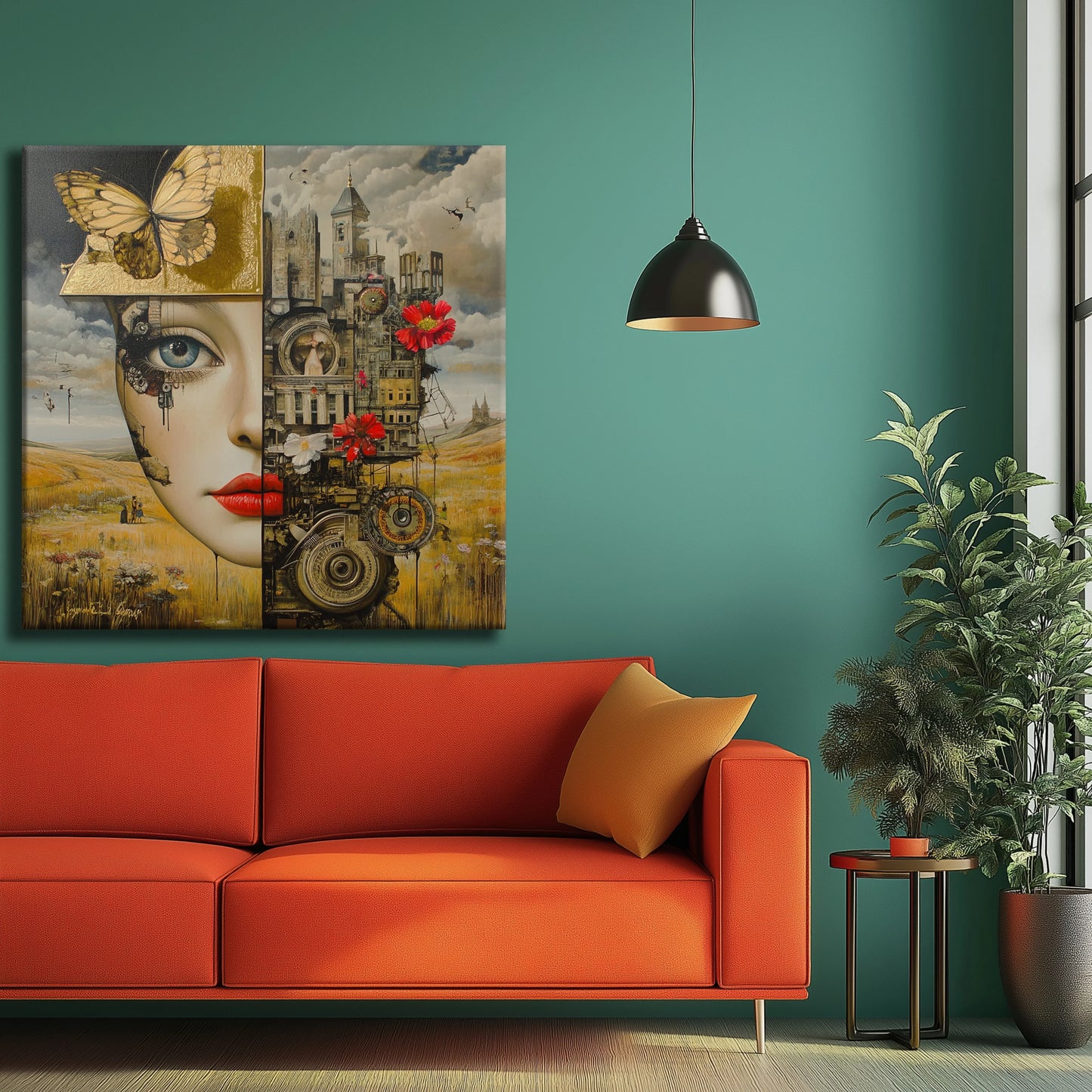 Machine City Canvas Print Robussi