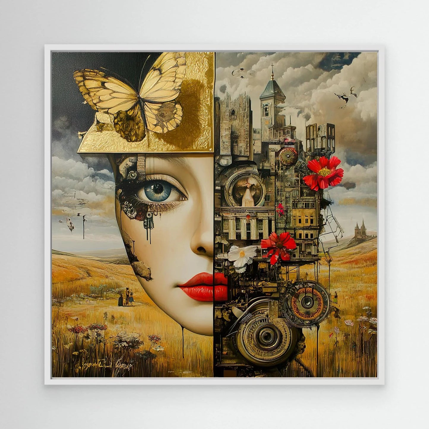 Machine City Canvas Print Robussi