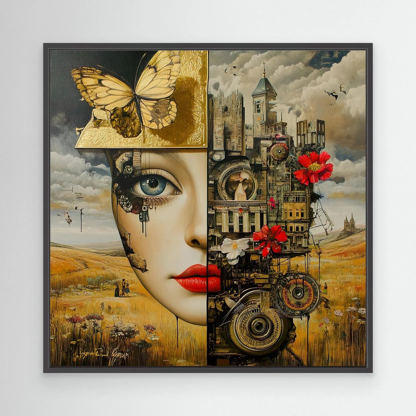 Machine City Canvas Print Robussi