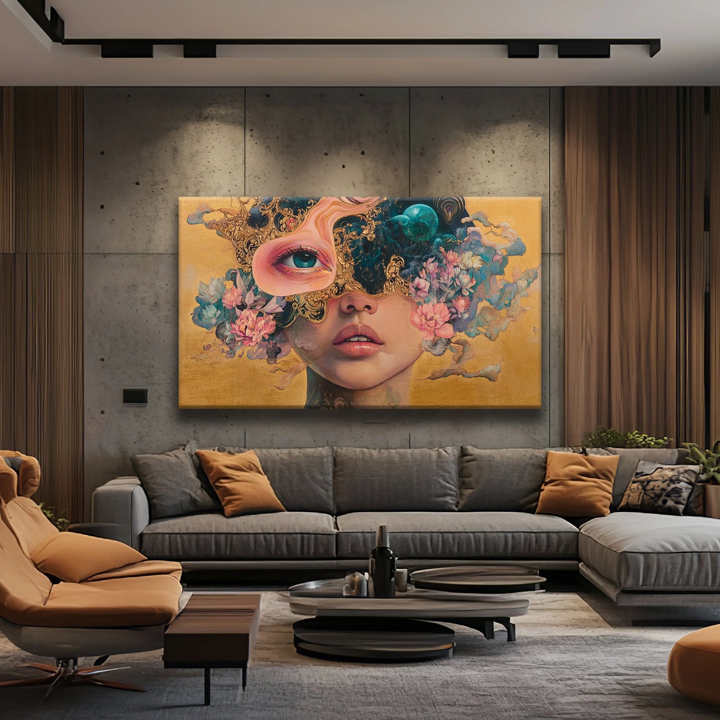Masked Away Canvas Print Robussi