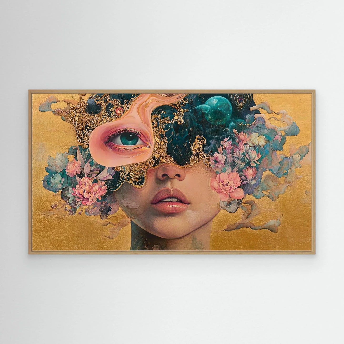 Masked Away Canvas Print Robussi