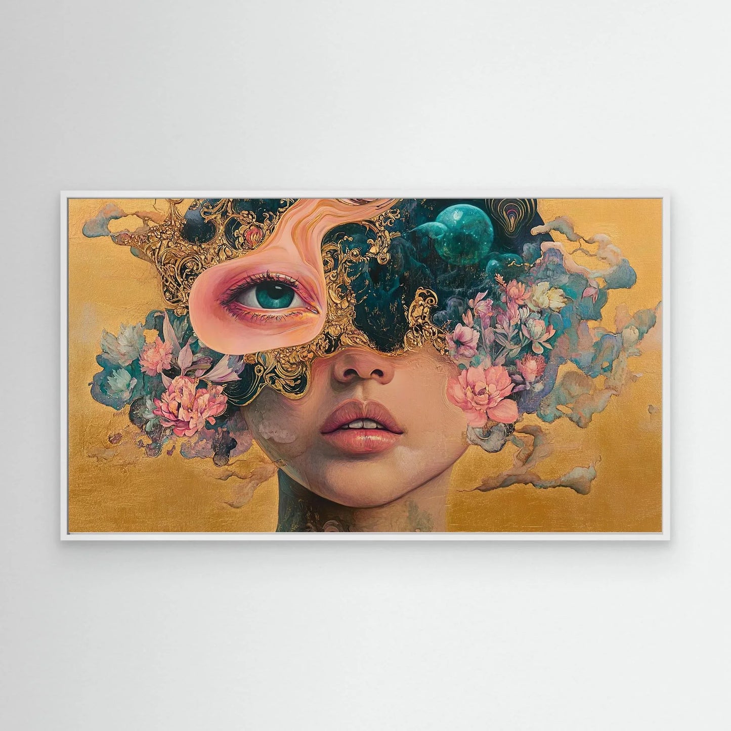 Masked Away Canvas Print Robussi