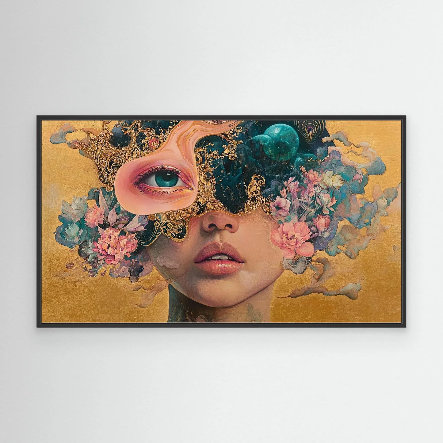 Masked Away Canvas Print Robussi