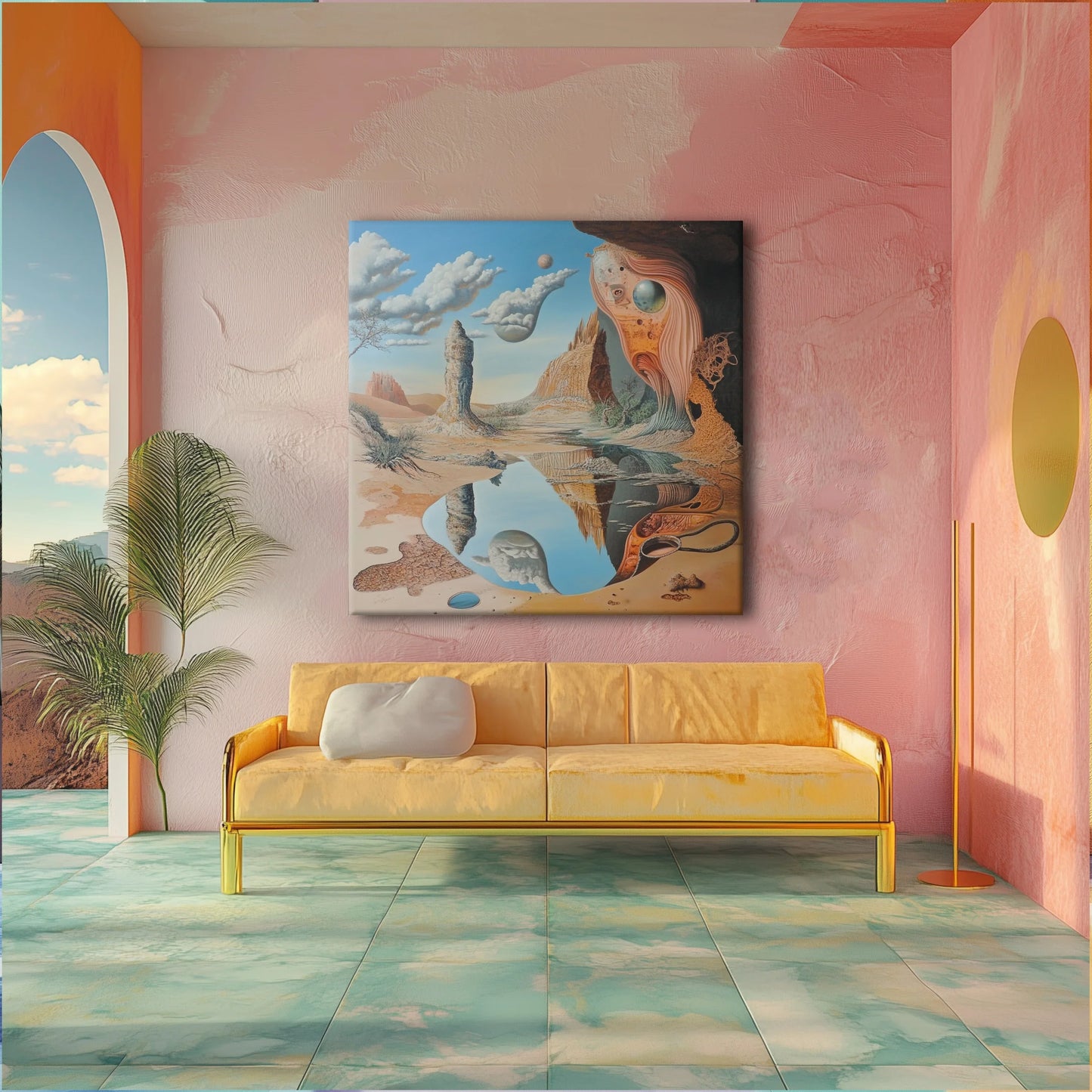 Oasis in the Desert Canvas Print Robussi