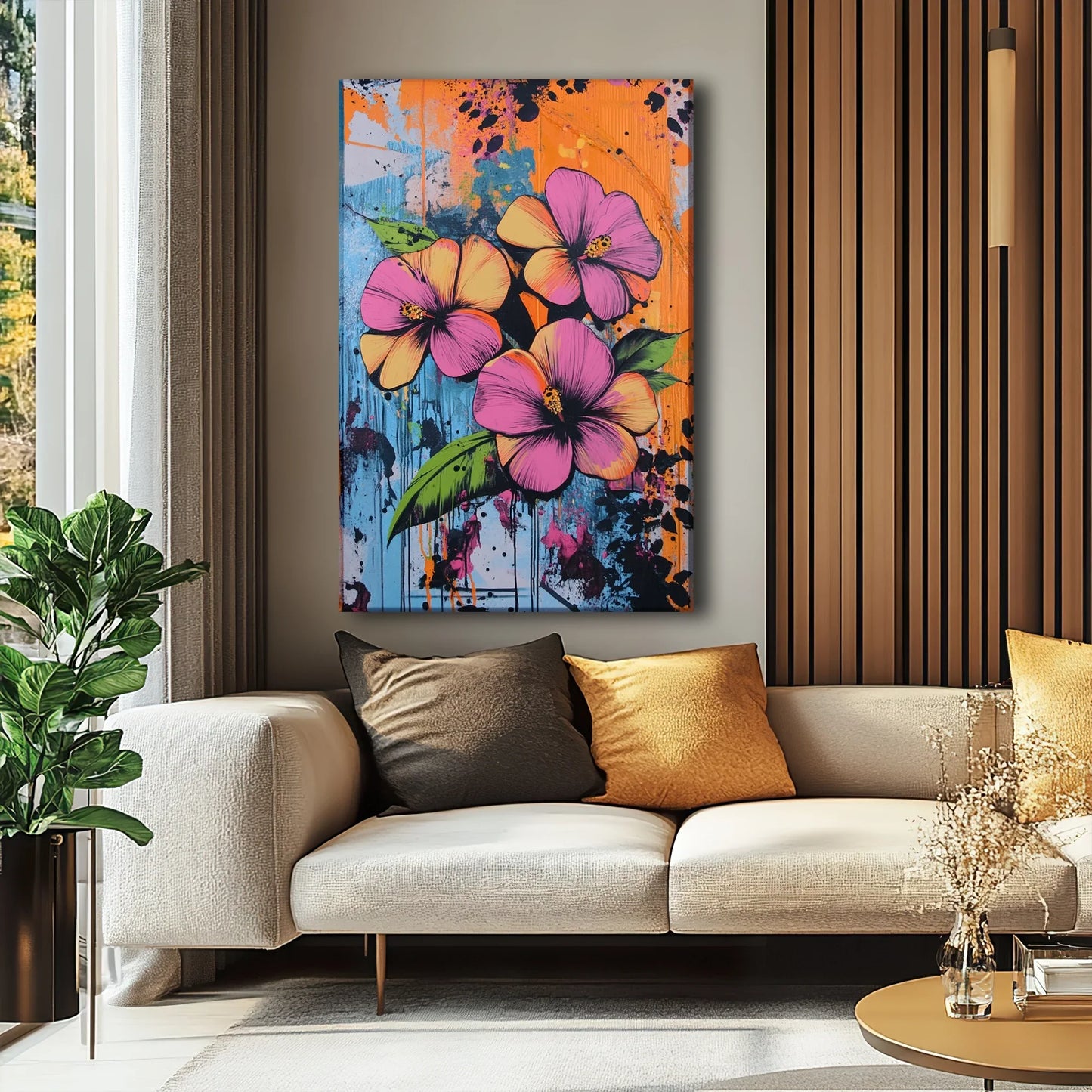 Orange Blues Canvas Print Robussi