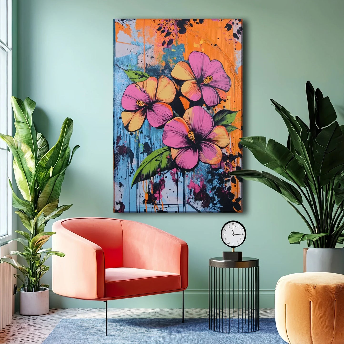 Orange Blues Canvas Print Robussi