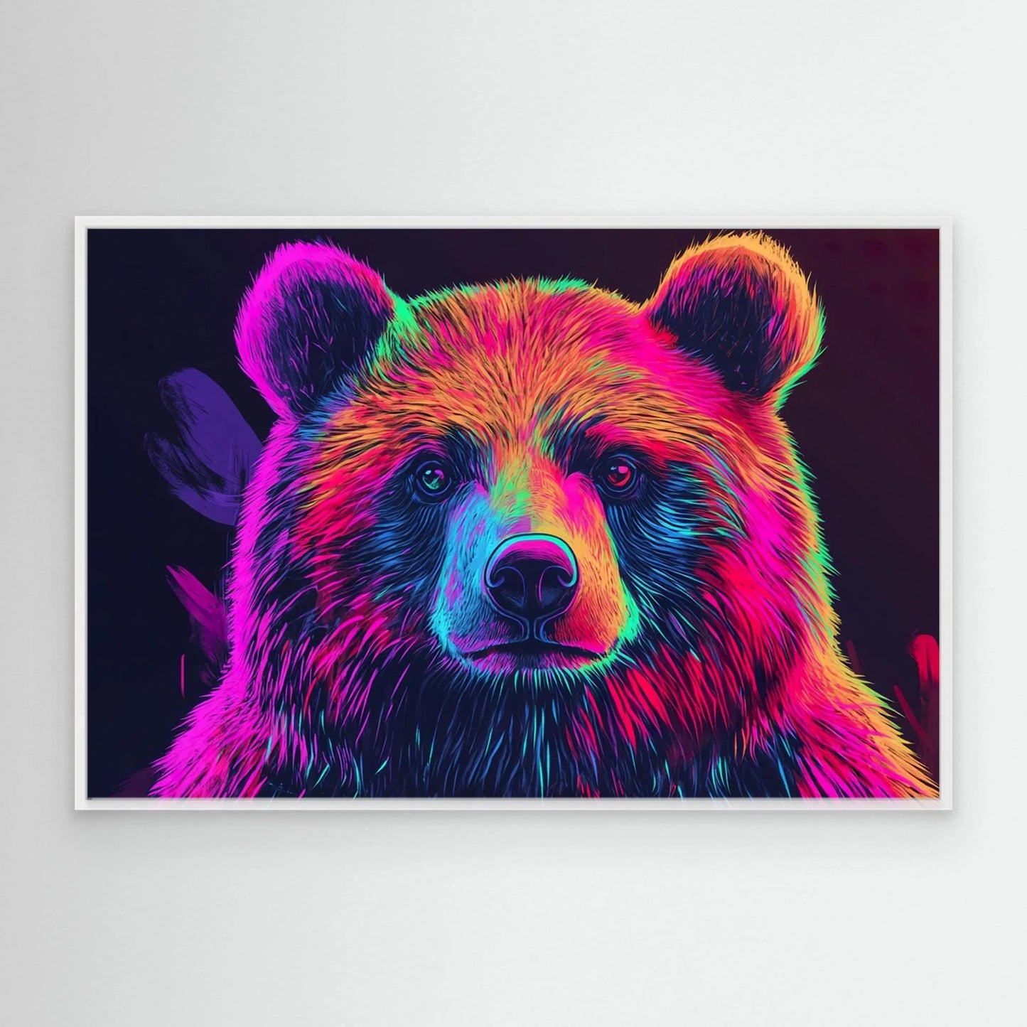 Pink Bear Canvas Print Robussi