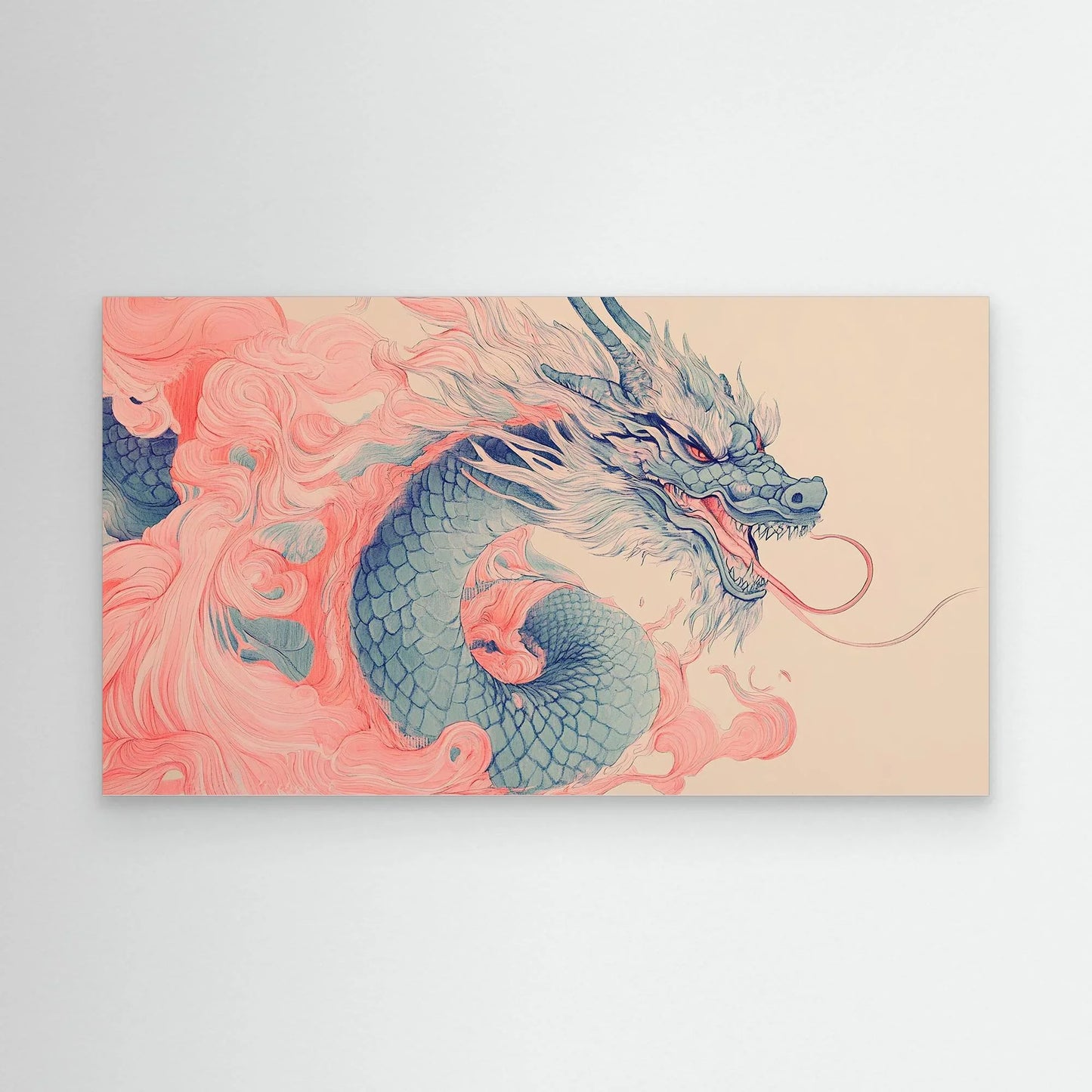 Pink Dragon Canvas Print Robussi